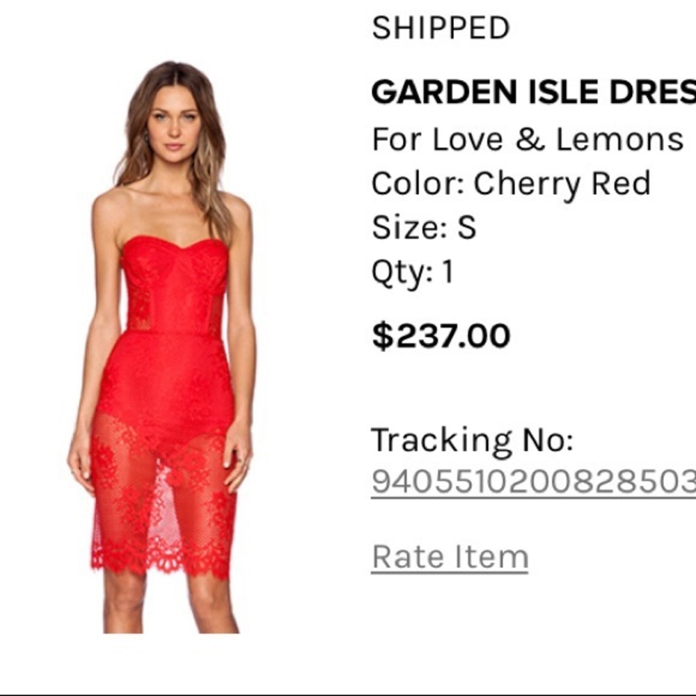 (SOLD) For Love and Lemons Garden Isle dress